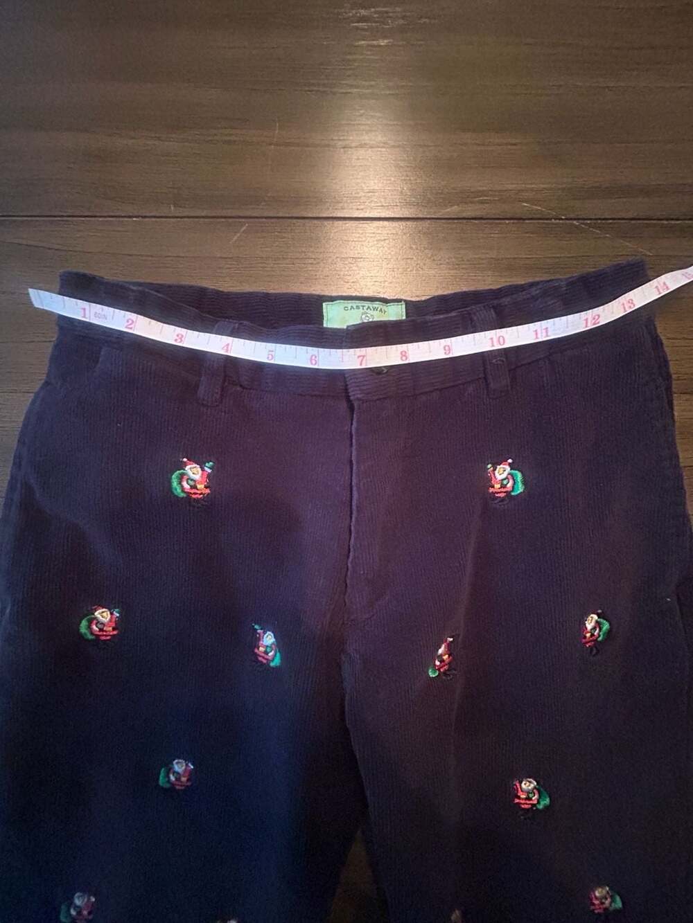 Castaway Beachcomber Corduroy Santa Pants Size 14 Navy Christmas - Picture 6 of 7